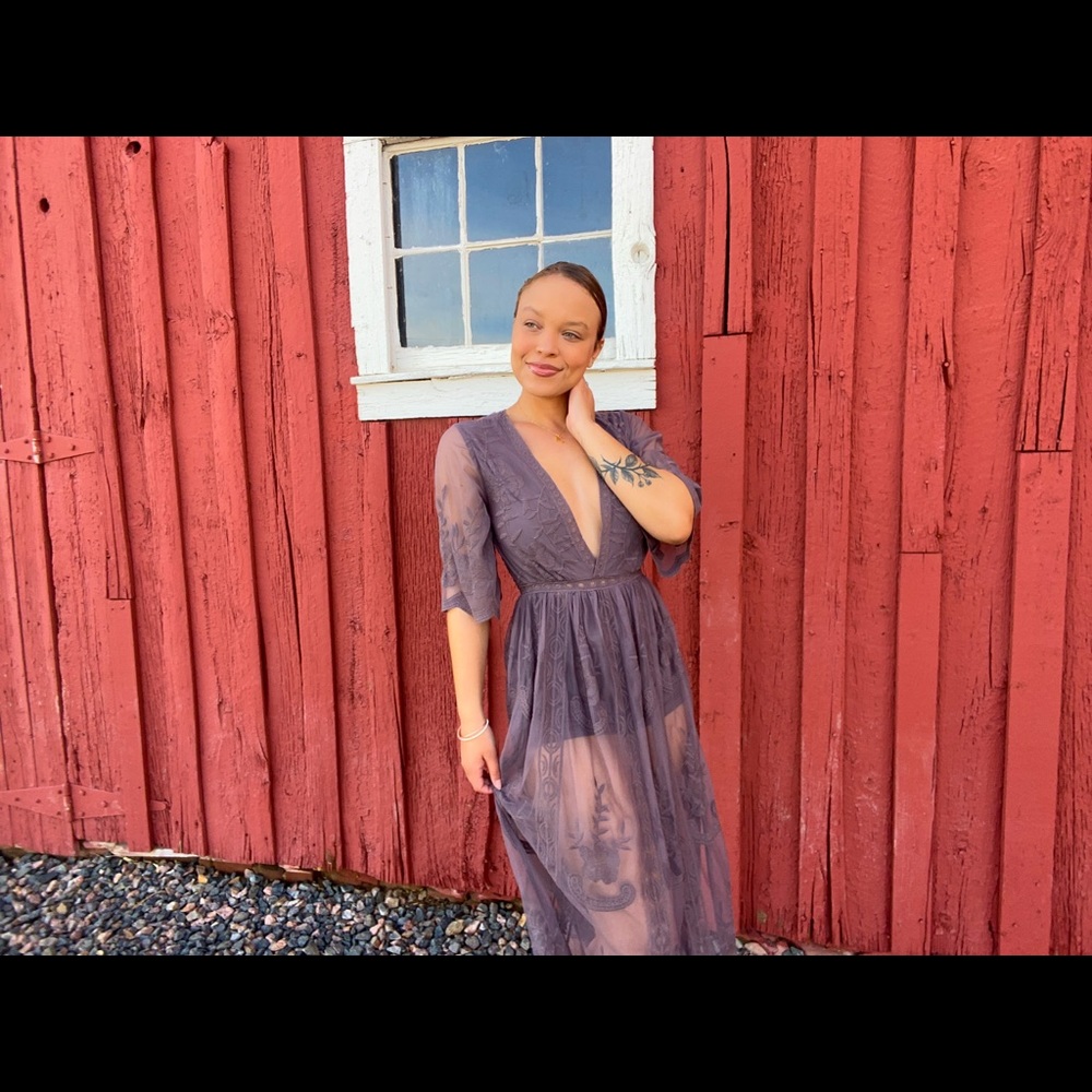 Grey maxi dress